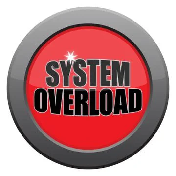 System Overload Dark Metal Icon Stock Illustration