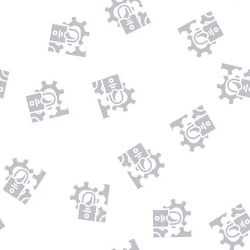 System padlock glyph vector seamless pattern Stock Illustration