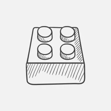 System part sketch icon Illustrazione stock