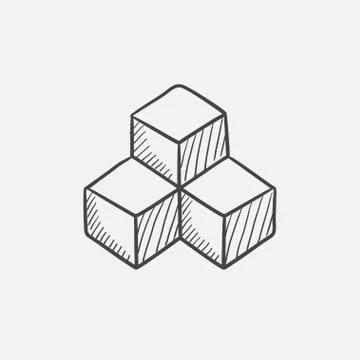 System part sketch icon Illustrazione stock