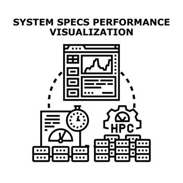 System performance analysis and high performance computing visualization イラスト素材