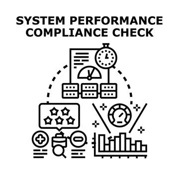 System performance compliance checking and data analysis イラスト素材