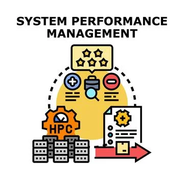 System performance management optimizing data storage operation イラスト素材