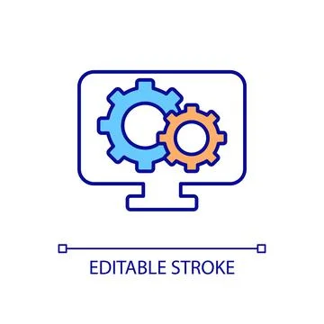 System performance RGB color icon Stock Illustration