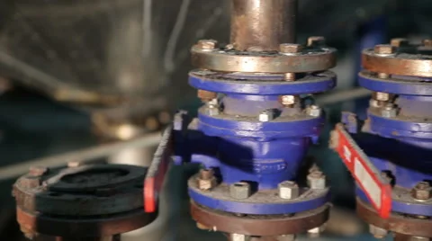 The System Pipe With Valves in Manufacturing 動画素材 54411862