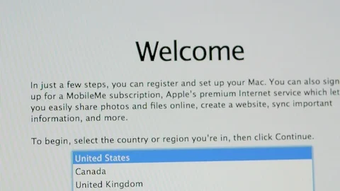 System preference icons on Apple MacOS on iMac computers country and region Stock Footage 103877882
