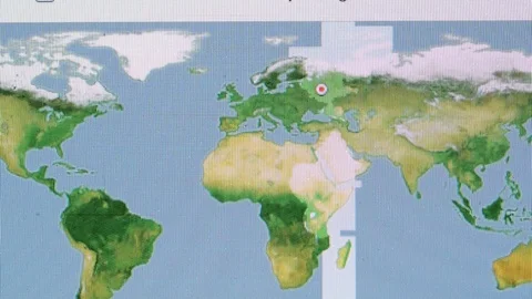 System preference icons on Apple MacOS on iMac time zones setting Stock Footage 103878295