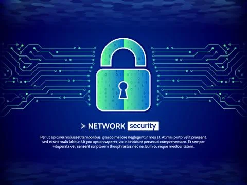 System privacy, Network security. Digital padlock vector illustration. Stock-Illustration