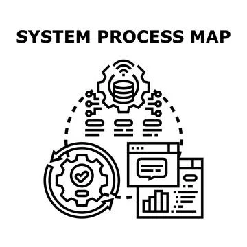 System process, data mapping, and software management イラスト素材