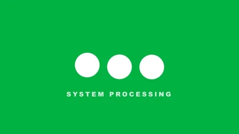System processing loading animation with white dots morphing Video stock 346735738