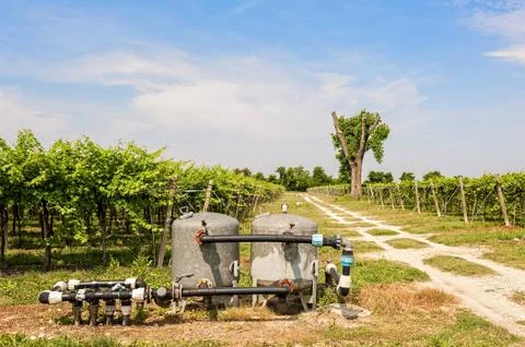 System for pumping irrigation water Stock Photos