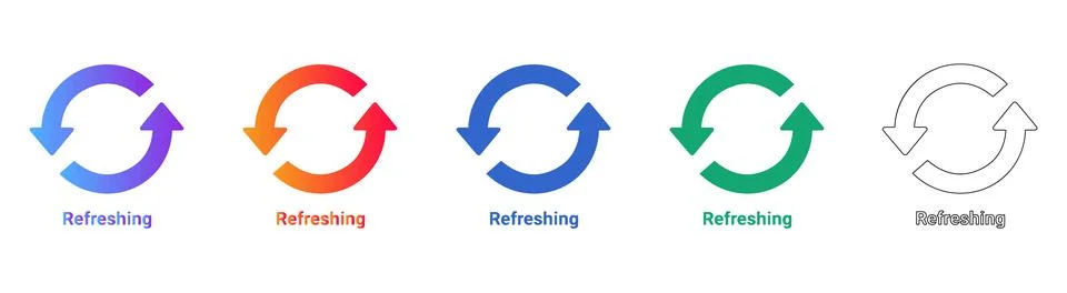 System Refresh and Data Sync Icons イラスト素材