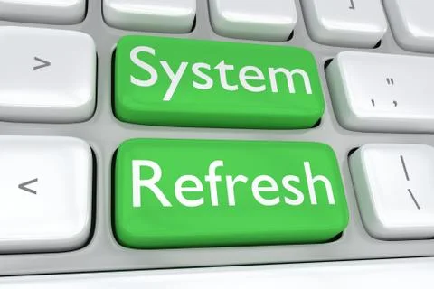 System Refresh concept Stock Illustration