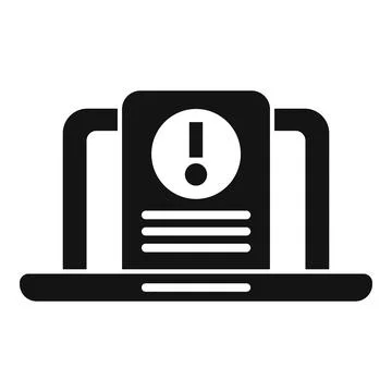 System report showing critical error message with exclamation mark icon 스톡 일러스트