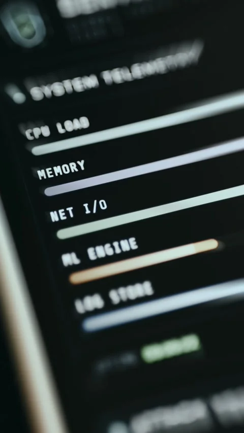 System Resource Utilization - Minimal Interface Shot Stock Footage 336946628