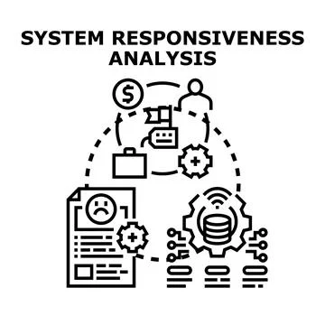 System responsiveness analysis for business optimization process Stock Illustration