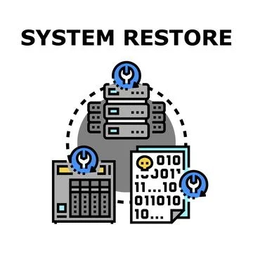 System restore and data recovery concept Stock Illustration