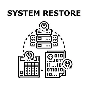 System restore and data recovery concept 库存插图