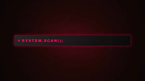System scan command code text glowing 動画素材 345255266