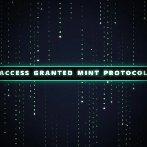 System Scan Initialized: Digital Matrix Code Falling, Cybersecurity, Data B.. Stock Footage 348230160
