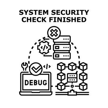 System security check protecting data network integrity イラスト素材