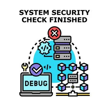 System security check protecting data network integrity イラスト素材