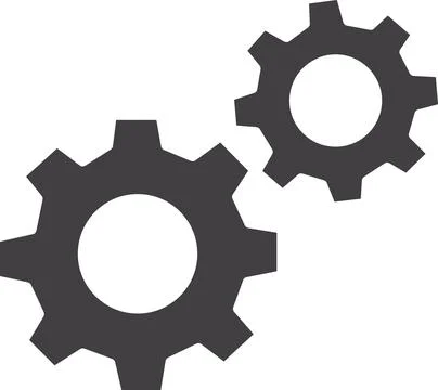System Settings Cogwheel Process Stock Illustration