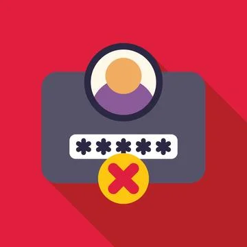 System showing wrong password notification during user login attempt Stock Illustration