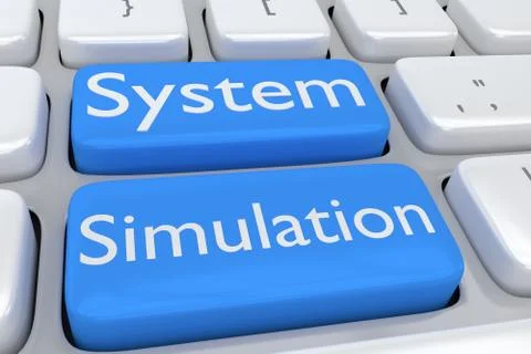 System Simulation concept Stock Illustration