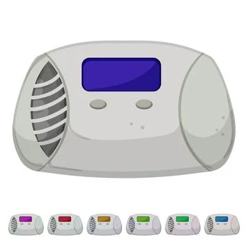 System smoke detector cartoon vector graphic Stock Illustration