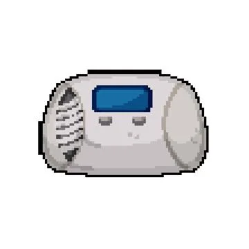 System smoke detector pixel art vector illustration Stock Illustration