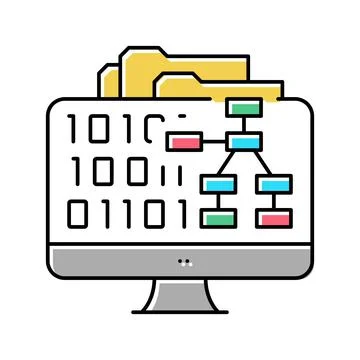 System software color icon vector illustration Stock Illustration