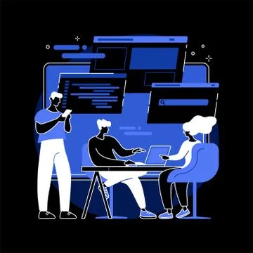 System software development abstract concept vector illustration. 스톡 일러스트