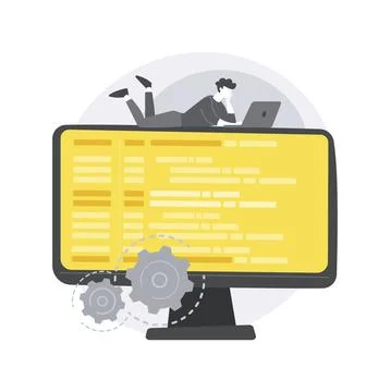 System software development abstract concept vector illustration. Illustrazione stock