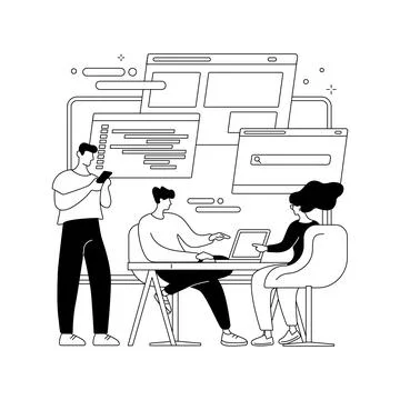 System software development abstract concept vector illustration. Stock Illustration