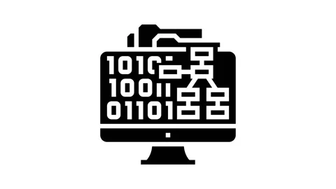 System software glyph icon animation Video stock 222799096