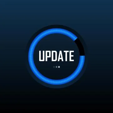 System software update and upgrade concept. Loading process screen. Vector il Ilustración de archivo