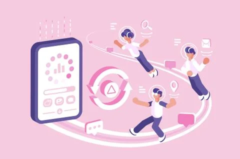 System software update and upgrade Stock Illustration