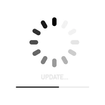 System software update and upgrade concept on white background. Vector Stock Illustration