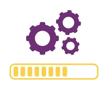 System Software Update And Upgrade Concept. Loading Process Screen. Vector Stock Illustration