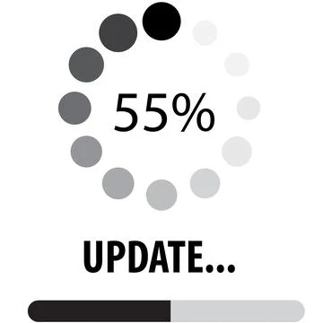 System software update and upgrade concept. Loading process screen. Stock Illustration