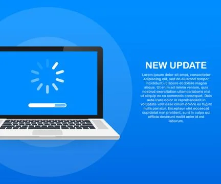 System software update, data update or synchronize with progress bar on the s 스톡 일러스트