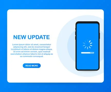 System software update, data update or synchronize with progress bar on the s 库存插图