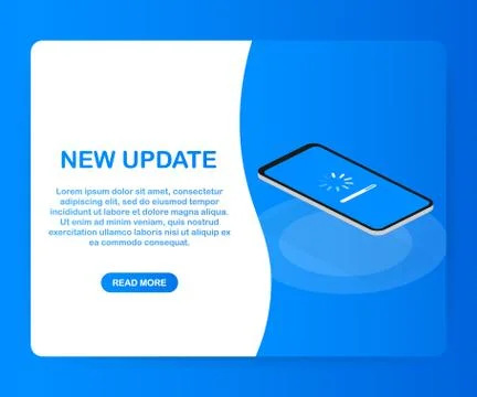 System software update, data update or synchronize with progress bar on the s Stockillustratie