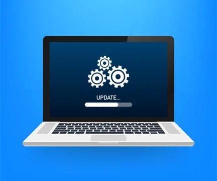 System software update, data update or synchronize with progress bar on the イラスト素材