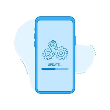 System software update, data update or synchronize with progress bar on the イラスト素材