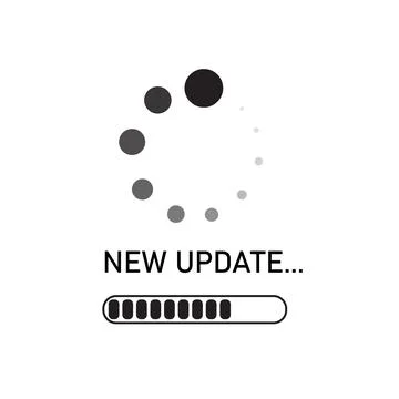 System software update icon on white background. upgrade concept. Stock Illustration