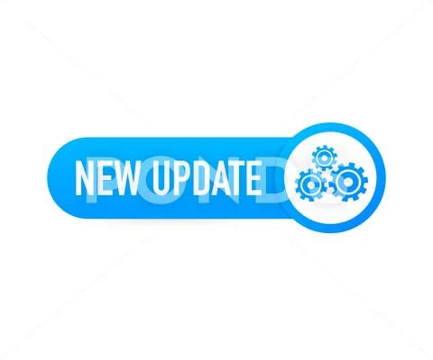 System software update or upgrade. Banner new update, Badge, sign. Vector sto Stock Illustration