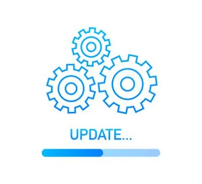 System software update or upgrade. Banner new update, Badge, sign. Vector ill Stock Illustration