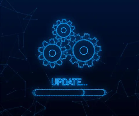 System software update or upgrade Plexus icon. Banner new update, Badge, sign Illustrazione stock